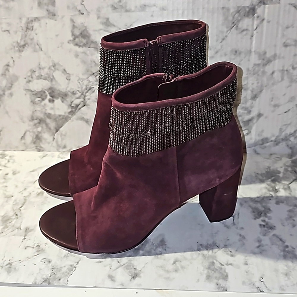 Open Toe heels Burgundy
